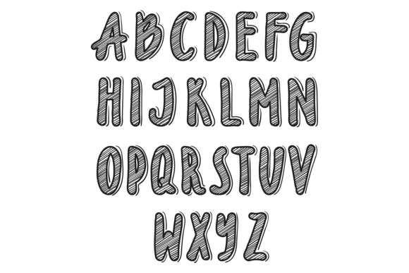 Alphabet in Sketch Style: Scribbled Letters for Creative Design