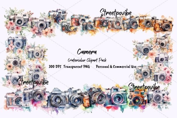 Analog Camera Clipart for Modern Design Projects