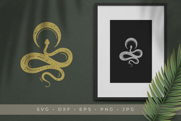 Antique Curved Snake with Half Moon: A Symbol of Power and Mystery in Modern Design