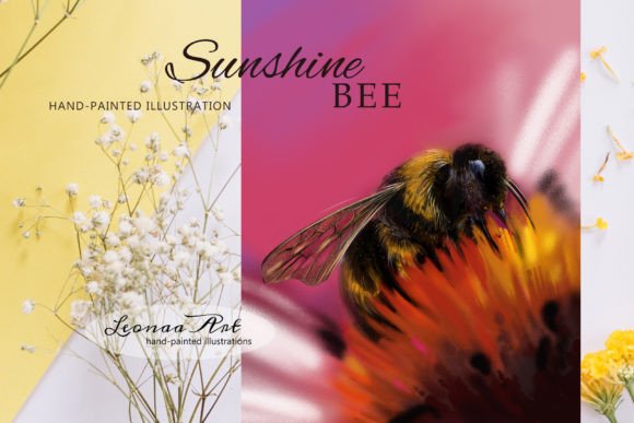 Bring a Touch of Sunshine to Your Designs with the Hand-Painted Decorative Illustration 