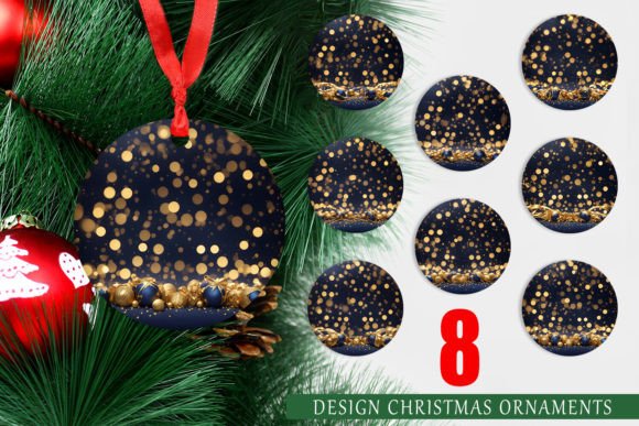Christmas Ornament Golden Particles: A Sparkling Addition to Your Holiday Decor