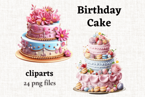 Colorful Birthday Cake Clipart for Creative Projects