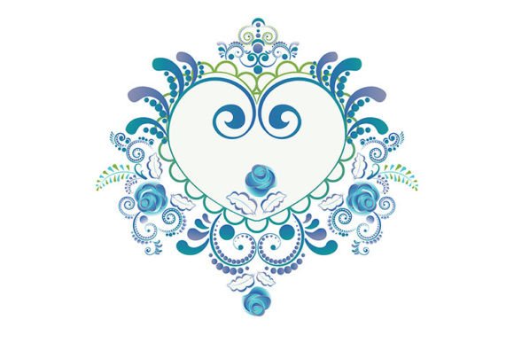 Colorful Floral Heart: A Versatile Design Element for Every Occasion