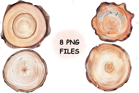 Creative Wood Slice Clipart Watercolor: A Versatile Resource for Designers and Craft Enthusiasts
