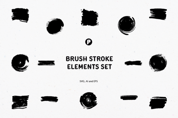 Enhance Your Designs with the Brush Stroke Elements Set