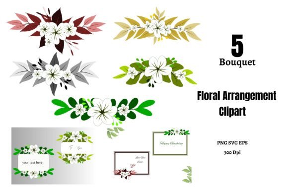 Enhancing Designs with Floral Bouquet Arrangement Clipart