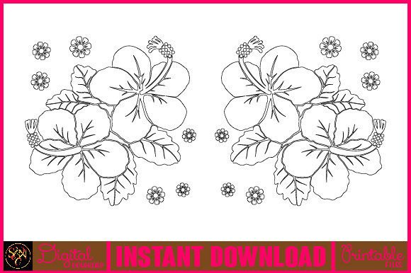 Floral Line Art Flower SVG Elements-11: A Versatile Resource for Designers and Creators