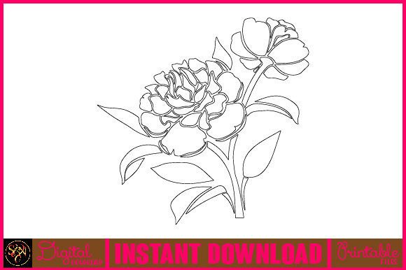 Floral Line Art Flower SVG Elements 52: A Versatile Resource for Designers and Creators
