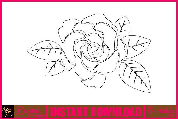 Floral Line Art Flower SVG Elements 62