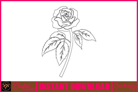 Floral Line Art Flower SVG Elements 68: A Versatile Resource for Creative Projects
