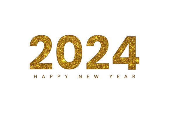 Golden Glitter 2024 Happy New Year: A Radiant Design Trend for Modern Celebrations