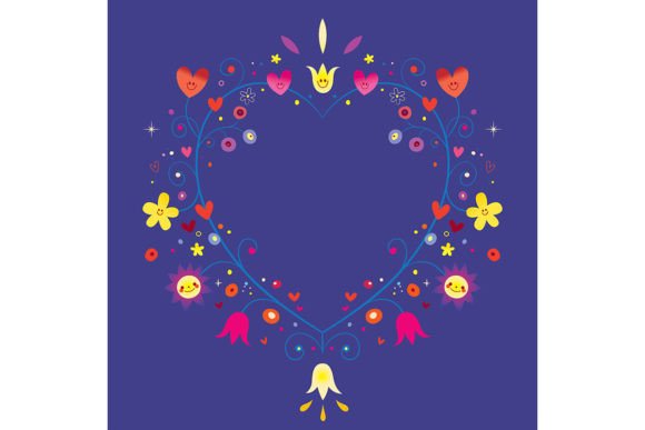 Heart Shaped Ornamental Romantic Frame: A Versatile Design Element for Creative Projects