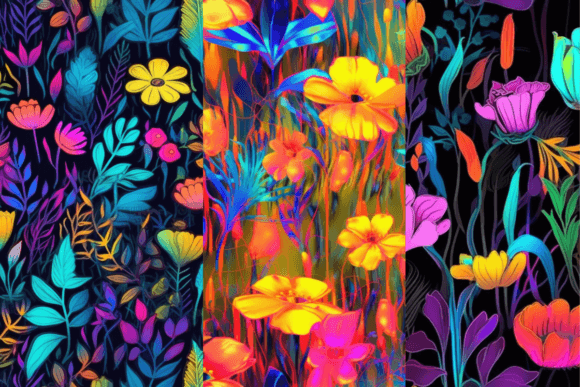 Midnight Garden - 9 Seamless Patterns: A Versatile Resource for Designers