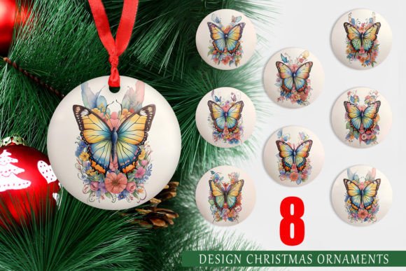 Ornament Watercolor Art Butterfly: A Unique Addition to Your Holiday Decor