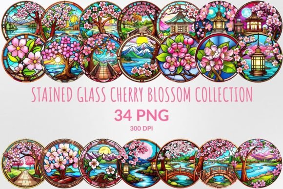 Stained Glass Cherry Blossom Sublimation: A Unique Blend of Art and Nature