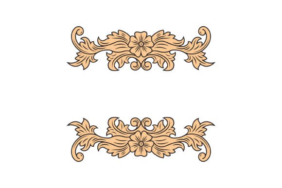 Vintage Border Frame Engraving Ornament