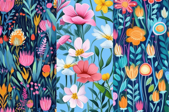 Vivid Dreams - 10 Enchanting Seamless Patterns