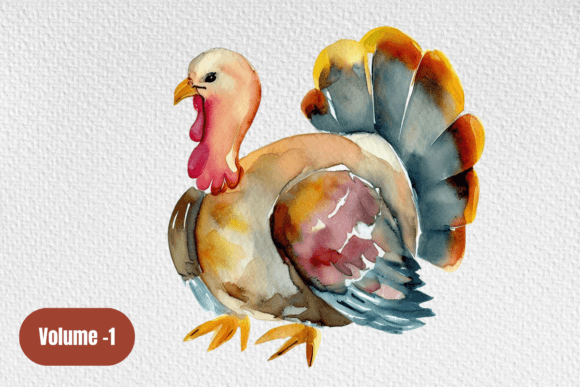 Watercolor Turkey Thanksgiving Clipart: A Versatile Addition to Your Creative Projects