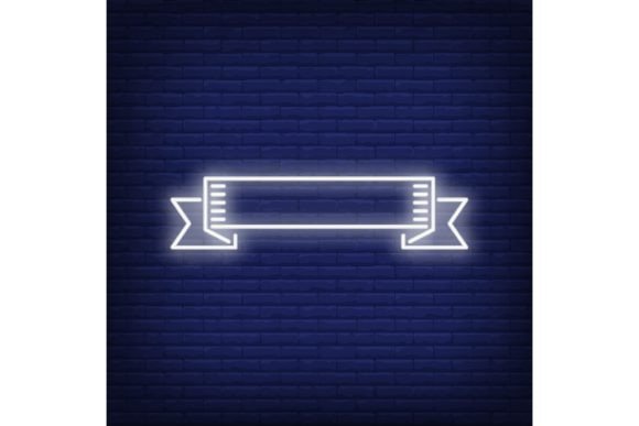 White Ribbon Banner on Brick Background